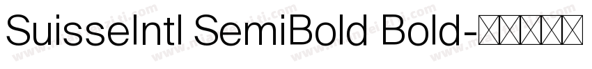 SuisseIntl SemiBold Bold字体转换
